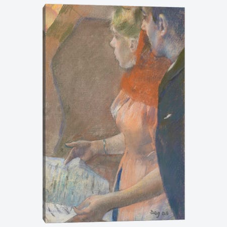 Dans les coulisses  , c. 1882-5 Canvas Print #EDG79} by Edgar Degas Canvas Art