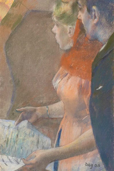 Edgar Degas: Dans les coulisses  , c. 1882-5 by Edgar Degas
