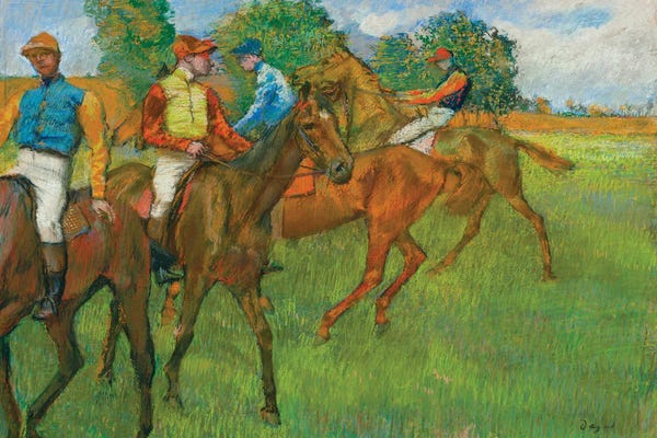 Equestrian: Degas The Races I by Edgar Degas
