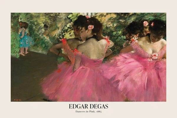 Edgar Degas: Edgar Degas - Dancers In Pink, 1885 by Edgar Degas