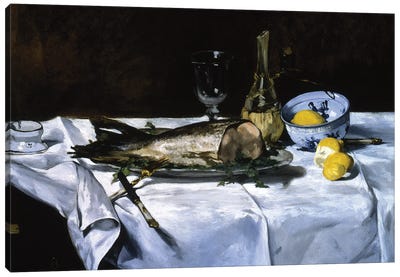 Le Saumon, c.1864 Canvas Art Print - Edouard Manet
