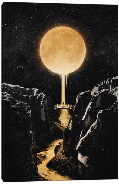 Moonlit Canvas Art Print - Kids Astronomy & Space Art