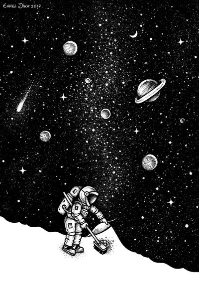 Kids Astronomy & Space Art: Space Dust by Enkel Dika