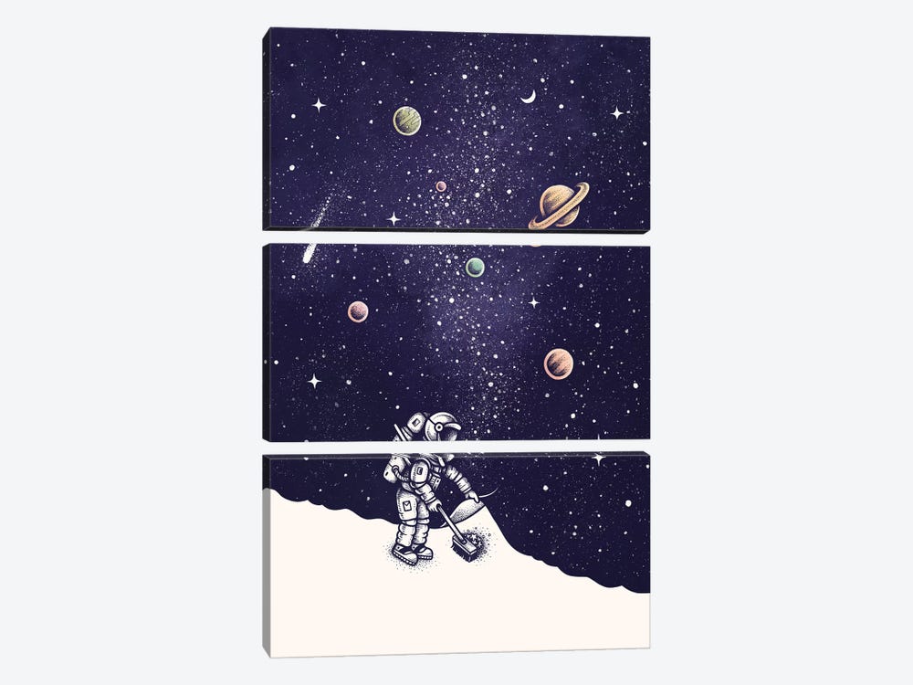 Space Dust Color by Enkel Dika 3-piece Art Print