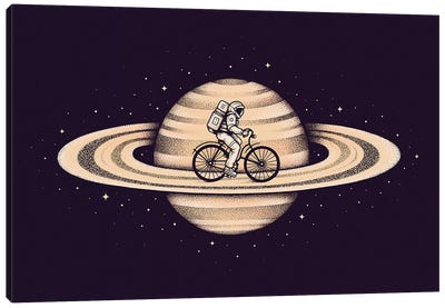 Space Ride II Canvas Art Print - Saturn Art
