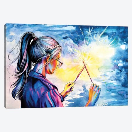 Fireworks Canvas Print #EDL10} by Kelly Edelman Canvas Print