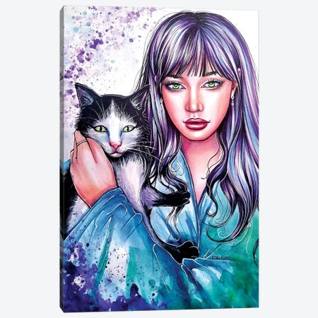 Kitten Canvas Print #EDL17} by Kelly Edelman Canvas Wall Art