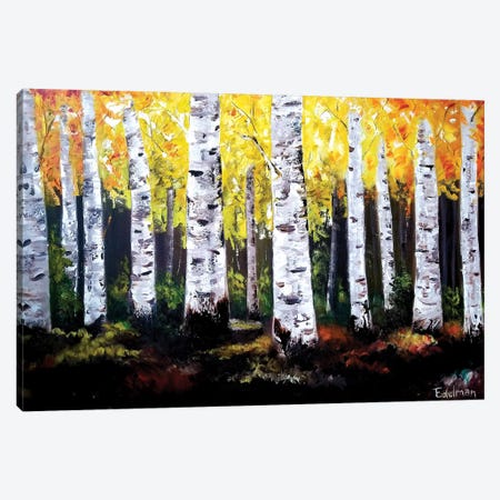 Birch Trees Canvas Print #EDL1} by Kelly Edelman Canvas Art Print