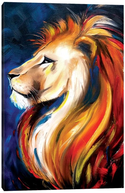 Lion Canvas Art Print - Kelly Edelman