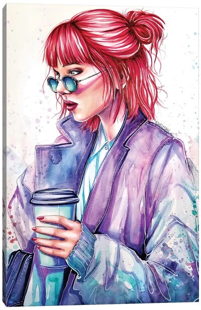 Morning Coffee Canvas Art Print - Kelly Edelman