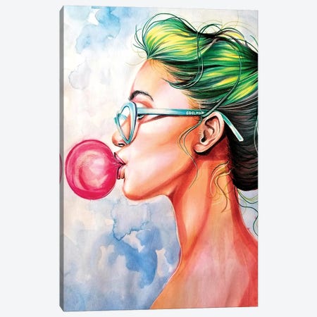 Bubble Gum Canvas Print #EDL2} by Kelly Edelman Art Print