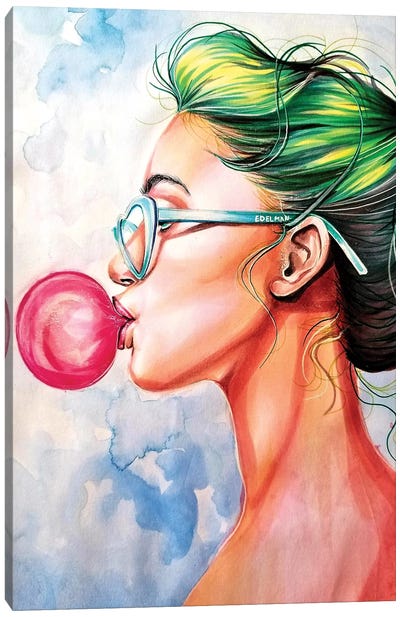Bubble Gum Canvas Art Print - Glasses & Eyewear Art