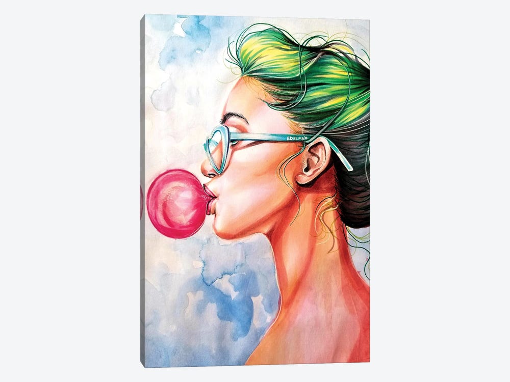 Bubble Gum by Kelly Edelman 1-piece Canvas Art