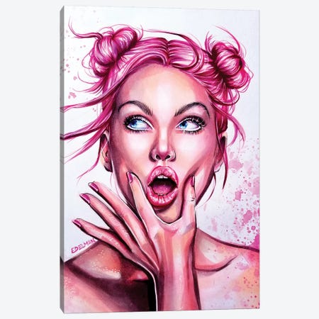 Pink Pop Canvas Print #EDL34} by Kelly Edelman Canvas Art