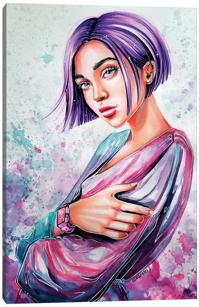 Soft Purple Canvas Art Print - Kelly Edelman