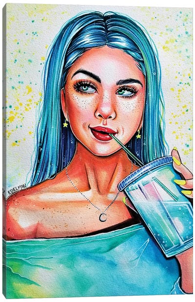 Drink Me Canvas Art Print - Kelly Edelman