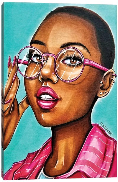 Hot Pink Canvas Art Print - Kelly Edelman