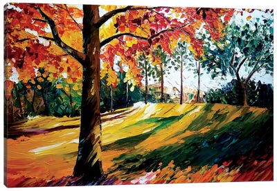 Fall Tree Canvas Art Print - Kelly Edelman