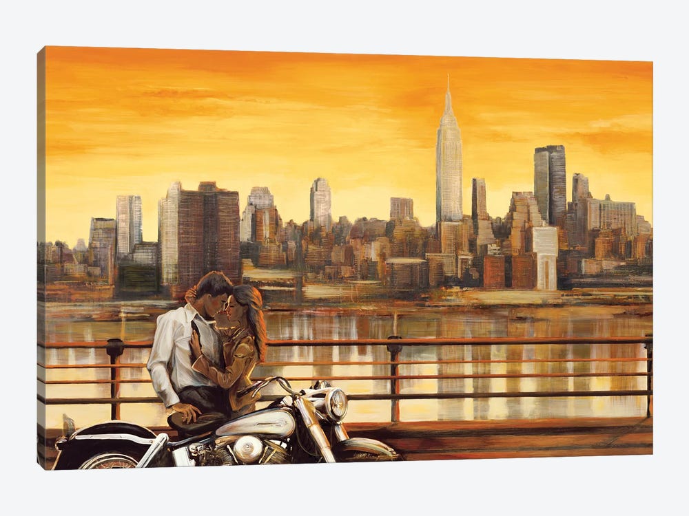Lovers In New York by Edoardo Rovere 1-piece Canvas Print
