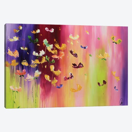 Colourful Spring Canvas Print #EDS114} by Edelgard Schroer Canvas Wall Art