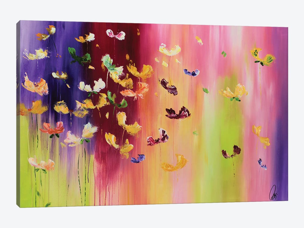 Colourful Spring by Edelgard Schroer 1-piece Canvas Artwork