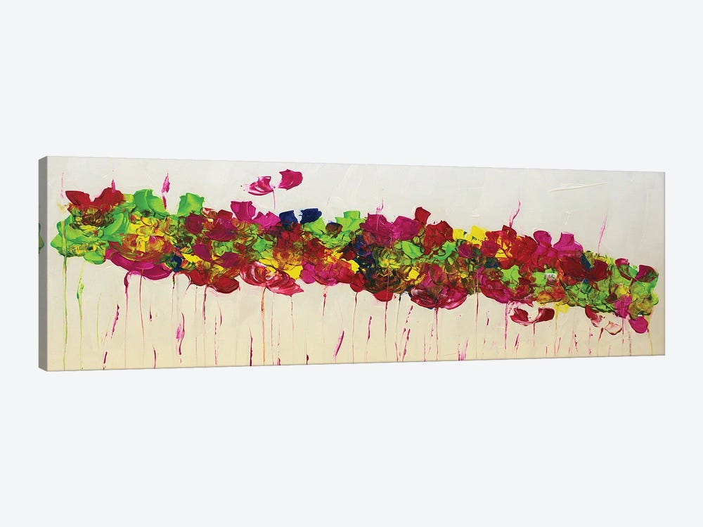 Abstract Flowers by Edelgard Schroer 1-piece Canvas Art Print