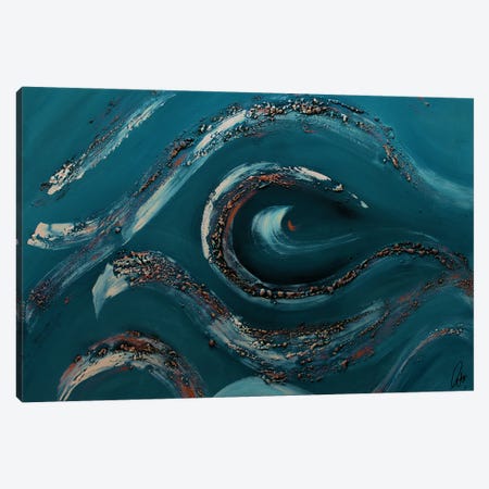Blue Ocean Canvas Print #EDS52} by Edelgard Schroer Canvas Art