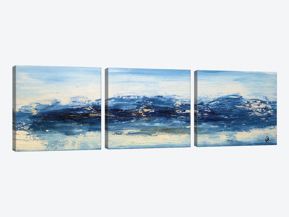 Seascape by Edelgard Schroer 3-piece Canvas Art