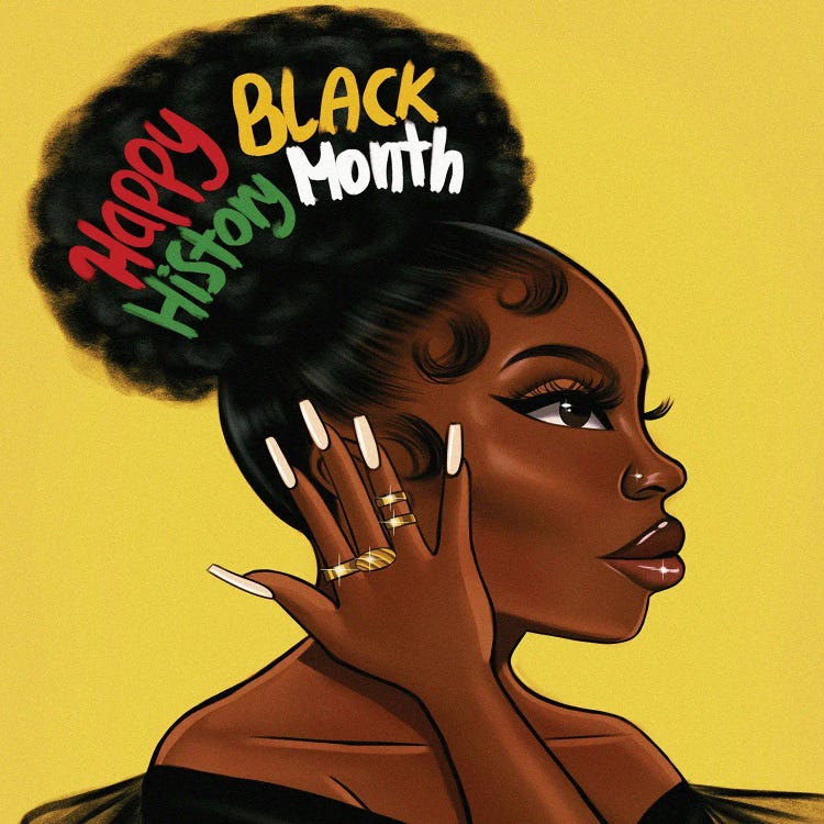 Happy Black History Month by Estherr La Main D’or wall art