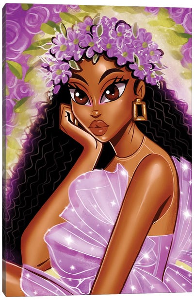 Lilac Garden Canvas Art Print - Estherr La Main D’or