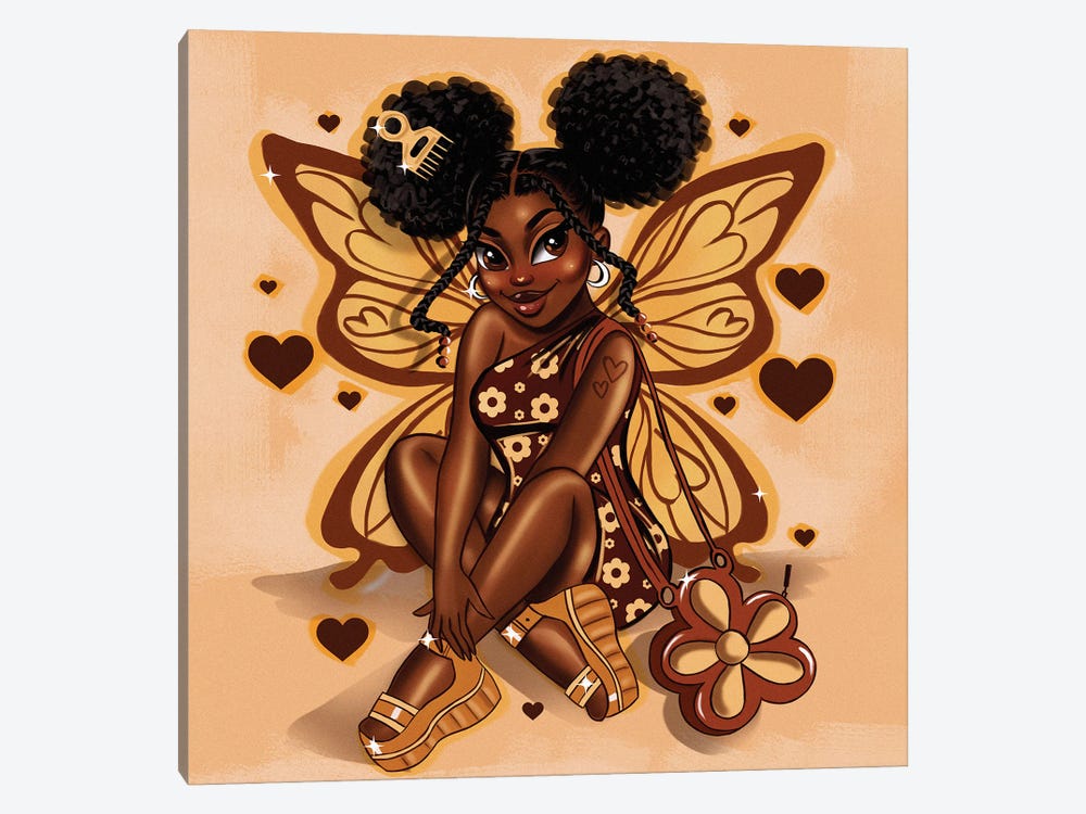 Little Brown Butterfly by Estherr La Main D’or 1-piece Canvas Artwork