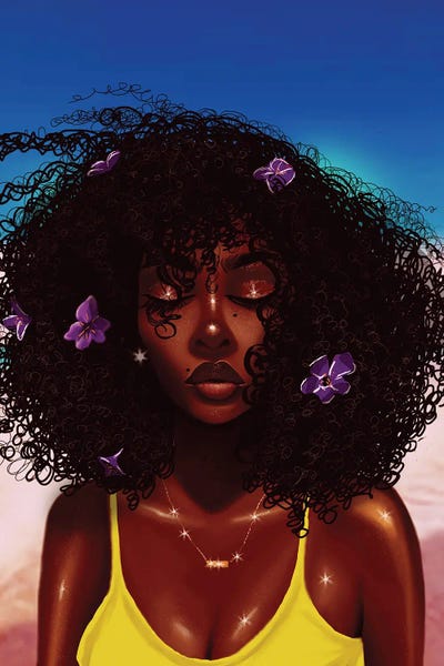 Purple X Melanin by Estherr La Main D’or canvas print