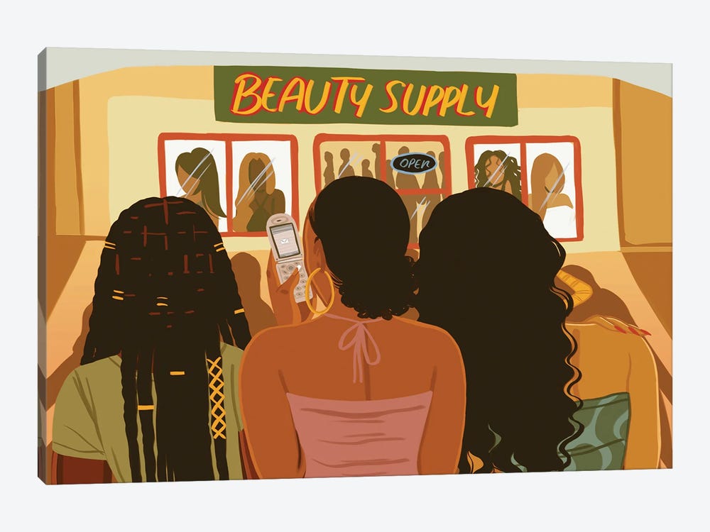 Black Girl Space - The Beauty Supply Store by Estherr La Main D’or 1-piece Canvas Print