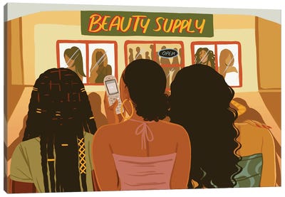 Black Girl Space - The Beauty Supply Store Canvas Art Print - Estherr La Main D’or