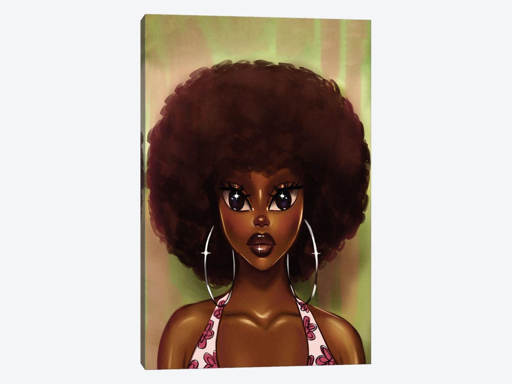 Afro Cutie by Estherr La Main D’or 1-piece Canvas Print