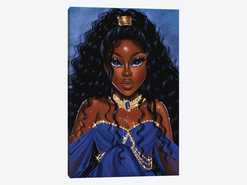 Blue Princesss by Estherr La Main D’or 1-piece Canvas Art Print