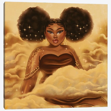Big Lady In The Clouds Canvas Print #EDV27} by Estherr La Main D’or Canvas Art Print