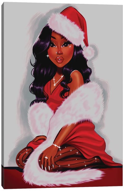 December Babe Canvas Art Print - Seasonal Glam