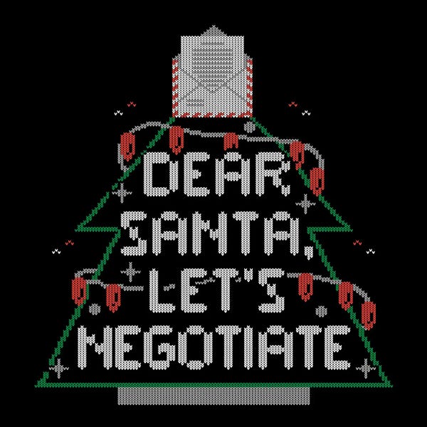 Christmas Signs & Sentiments: Dear Santa Lets Negotiate by EduEly Designs