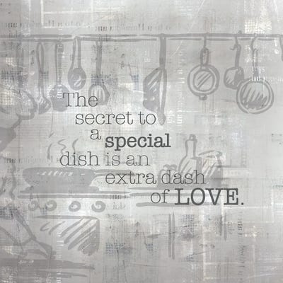 Textured Sentiment Kitchen II by Lee C canvas print