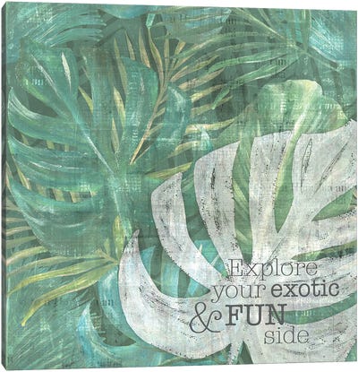 Textured Sentiment Tropic I Canvas Art Print