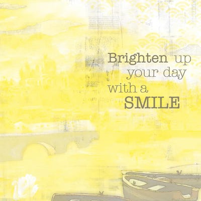 Textured Sentiment Yellow II by Lee C framed wall art