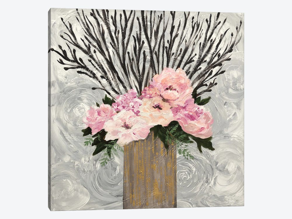 Twiggy Floral Arrangement by Lee C 1-piece Canvas Art Print
