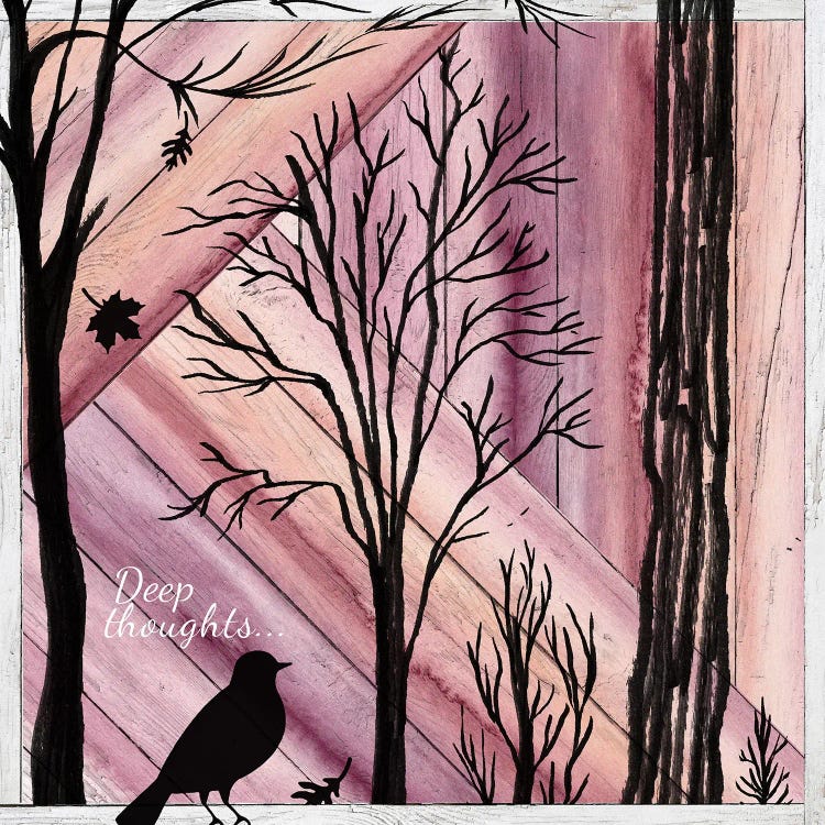 Framed Wood Sentiment II-Deep Thoughts by Lee C wall art