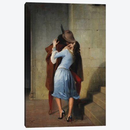 A Heeled Kiss Canvas Print #EEE12} by Artelele Canvas Print