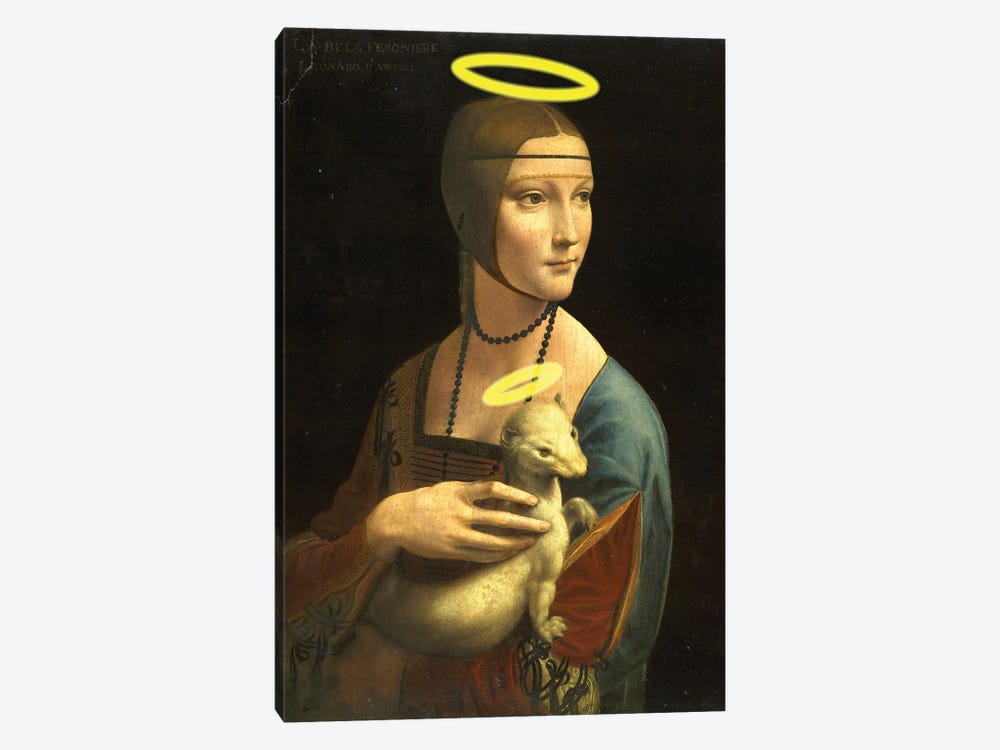 Lady With A Halowed Hermine by Artelele 1-piece Canvas Print
