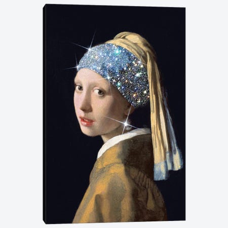 The Girl With Glitter Canvas Print #EEE25} by Artelele Canvas Art Print