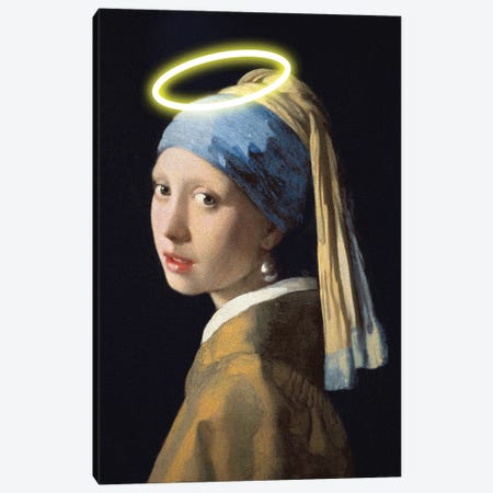 Girl With A Halo Canvas Print #EEE2} by Artelele Canvas Print