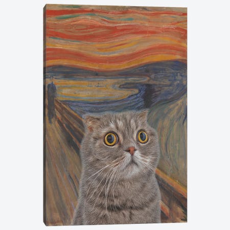 Cat Scream I Canvas Print #EEE47} by Artelele Canvas Print