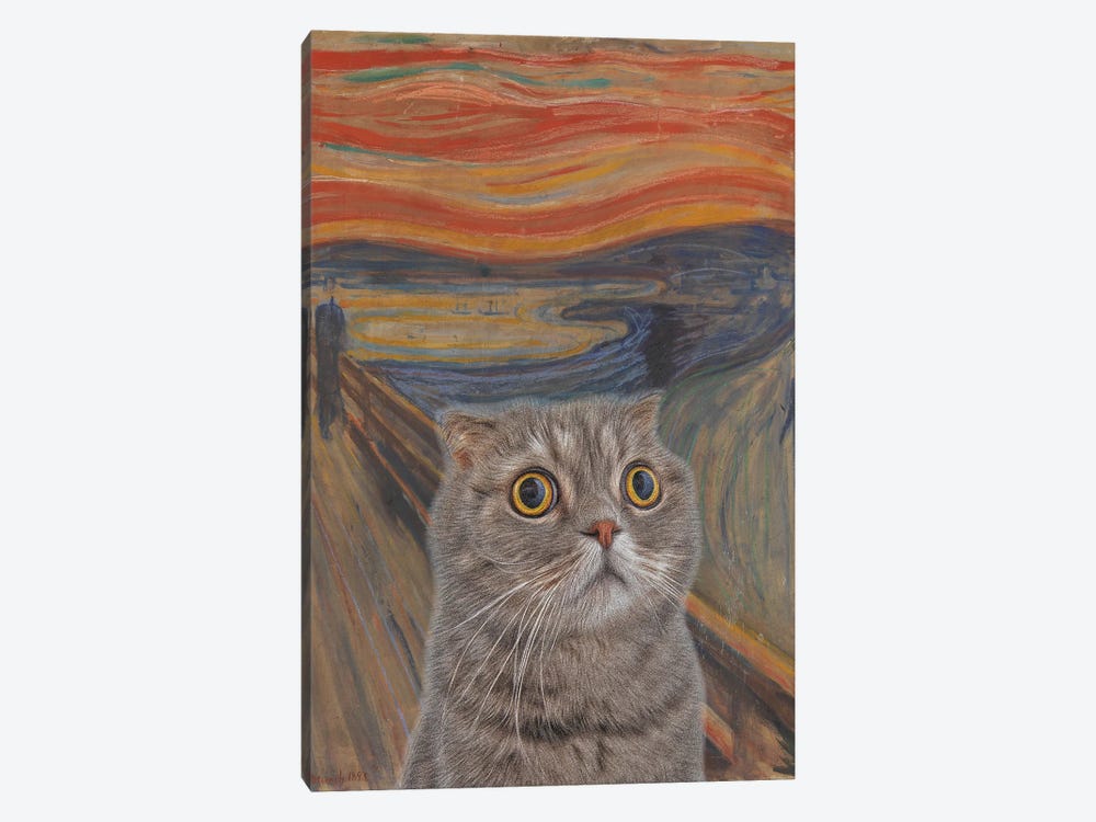 Cat Scream I by Artelele 1-piece Art Print